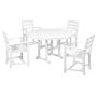POLYWOOD La Casa Cafe White 5-Piece Plastic Outdoor Patio Dining Set - Image 1