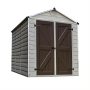 Palram SkyLight 6 ft. x 8 ft. Tan Storage Shed - Image 1