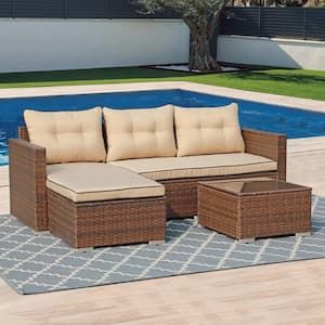 Patiorama-3-Pieces-Wicker-Outdoor-Sectional-Set-with-Beige-Tan-Cushions