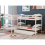 Harper & Bright Designs White L-Shaped Twin Size Bunk bed w/ Trundle - Image 1