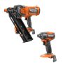 RIDGID 18V Brushless Cordless 30° 3-1/2 in. Framing Nailer with Brushless 3-Speed 1/4 in. Impact Driver (Tools Only) - Image 1