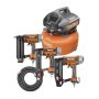 RIDGID 6 Gal. Portable Electric Pancake Air Compressor w/ 18-Gauge Brad Nailer and 16-Gauge Straight Finish Nailer Kit - Image 1