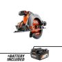 RIDGID 18V Cordless 6-1/2 in. Circular Saw with 18V Lithium-Ion 4.0 Ah Battery - Image 1