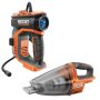 RIDGID 18V Cordless Digital Inflator with Cordless Hand Vacuum (Tools Only) - Image 1