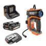 RIDGID 18-Volt Cordless High Pressure Inflator Kit w/ 2.0 Ah Battery, Charger, USB Portable Power Source w/ Activate Button - Image 1
