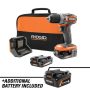 RIDGID 18V SubCompact Brushless 1/2 in. Hammer Drill Kit w/(2) Batteries, Charger, Bag & 4.0 Ah MAX Output Lithium-Ion Battery - Image 1