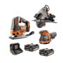RIDGID 18V Cordless 3-Tool Wood Working Combo Kit with (2) 2.0 Ah Batteries and Charger - Image 1