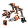 RIDGID 18V Cordless Combo Kit (6-Tool) w/ (1) 2.0 Ah Battery, Charger and Tool Bag - Image 1