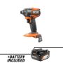 RIDGID 18V Brushless Cordless 1/4 in. 3-Speed Impact Driver w/ 18V Lithium-Ion 4.0 Ah Battery - Image 1