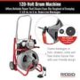RIDGID K-400 Drain Cleaning Snake Auger 120-Volt Drum Machine with C-32IW 3/8 in. x 75 ft. Cable + 4-Piece Tool Set & Gloves - Image 2