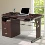 48 in. Rectangular Chocolate 3 Drawer Computer Desk with Keyboard Tray - Image 1