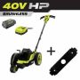 RYOBI 40V HP Brushless 9 in. Edger w/ Extra Edger Blade, 4.0 Ah Battery and Charger - Image 1