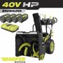 RYOBI 40V HP Brushless Cordless Electric 24 in. Self-Propelled 2-Stage Snow Blower - (4) 6.0 Ah Batteries & Dual-Port Charger - Image 1