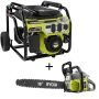 RYOBI 6,500-Watt Gasoline Powered Portable Generator w/ CO Shutdown Sensor & 18 in. 38cc 2-Cycle Gas Chainsaw w/ Case - Image 1