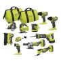 RYOBI ONE+ 18V 10-Tool Combo Kit with (1) 1.5 Ah Battery and (2) 4.0 Ah Batteries and Charger - Image 1