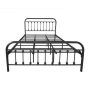 Victorian Vintage Black Queen Platform Metal Bed Frame/Heavy Duty Steel Slabs - Image 1
