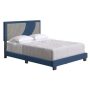 Rest Rite - Bellissa Blue and Gray Linen Full Upholstered Platform Bed Frame - Image 1