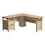 SAUDER Bridge Acre 58.976-in. L-Shaped Orchard Oak Computer Desk with File Storage - Image 1