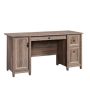 SAUDER Edge Water 59 in. Washed Walnut Computer Desk with Flip-Down Keyboard Shelf - Image 1