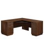 SAUDER Englewood 65.118-in. W Spiced Mahogany L-Shaped Desk - Image 1
