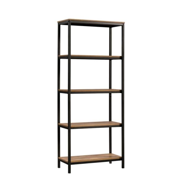 SAUDER-North-Avenue-56-772-inch-Sindoori-Mango-Engineered-Wood-5-Shelf-Accent-Bookcase