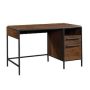 SAUDER Nova Loft 48.74 in. Grand Walnut Computer Desk with File Storage and Metal Frame - Image 1