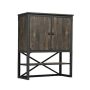 SAUDER Steel River Carbon Oak Hutch with Doors and Open Shelf - Image 1