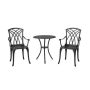 Nuu Garden 3-pc Cast Aluminum Patio Bistro Set Rust-Proof Outdoor Furniture Set - SCD004-01A - Image 1