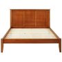 Camaflexi Shaker Style Cherry Queen Size Panel Headboard and Platform Bed - Image 1