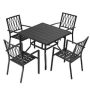 Nuu Garden 5-Piece Iron Dining Set - Image 1