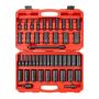 TEKTON 1/2 in. Drive Deep 6-Point Impact Socket Set, 45-pc (5/16 - 1-1/4 in., 8 mm - 32 mm) - Image 1