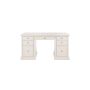 Home Decorators Collection 61 inch Rectangular Polar White 7 Drawer Executive Desk w/ Solid Wood Material - Image 1