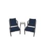 Tortuga Outdoor Lakeview 5-pc Aluminum Outdoor Bistro Set with Navy Cushions - Image 1