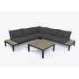 Tortuga Outdoor Lakeview Aluminum Outdoor Sectional Set w/ Charcoal Gray Cushions - Image 1