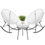 White 3 pc. Plastic Outdoor Bistro Set - SKY5730 - Image 1
