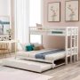 Harper & Bright Designs White Twin Over Twin/King Bunk Bed w/ Trundle - Image 1