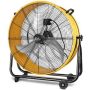 24 in. Yellow 3-Speed High Velocity Metal Drum Fan Circulation for Industrial Commercial, Residential Shop Air Movement - Image 1