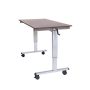 Luxor 59 inch Rectangular Silver/Walnut Standing Desks w/ Adjustable Height - Image 1