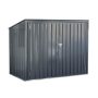 Arrow Storboss 6 foot x 3 foot Charcoal Galvanized Steel Horizontal Shed - Image 1