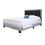 Rest Rite Sadira Black and Gray Faux Leather Full Upholstered Platform Bed Frame - Image 1