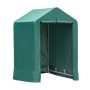 ShelterLogic 4-ft x 4-ft x 6-ft Green Garden Shed w/ Metal Frame and Fabric Cover - Image 1