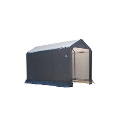 ShelterLogic-6-ft-W-x-10-ft-D-x-6-ft-H-Peak-Style-Steel-Shed-In-A-Box-Storage-Shed-in-Grey-w-Patented-Stabilizers