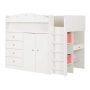 South Shore Tiara 4 Drawer Pure White Twin-Size Loft Bed - Image 1