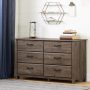 South Shore Ulysses 6 Drawer Fall Oak Dresser - Image 1
