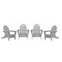DUROGREEN Icon Light Gray 4-pc Plastic Adirondack Chair Patio Seating Set - Image 1