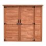 Leisure Season 72-inch W x 36-inch D x 72-inch H Brown 3-Door Lean-To Shed - Image 1