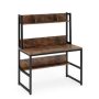 Tribesigns 42-in. Computer Desk Wood Brown Office Desk Study Desk with Hutch and Shelves for Small Space - Image 1