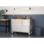 TRINITY 4 ft. 7-Drawer Stainless Steel Workbench w/ Storage - Image 1