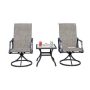 TOP HOME SPACE 3-pc Metal Outdoor Bistro Set - Image 1