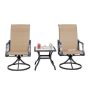 TOP HOME SPACE 3-pc Metal Outdoor Bistro Set - TP10519-200-W - Image 1